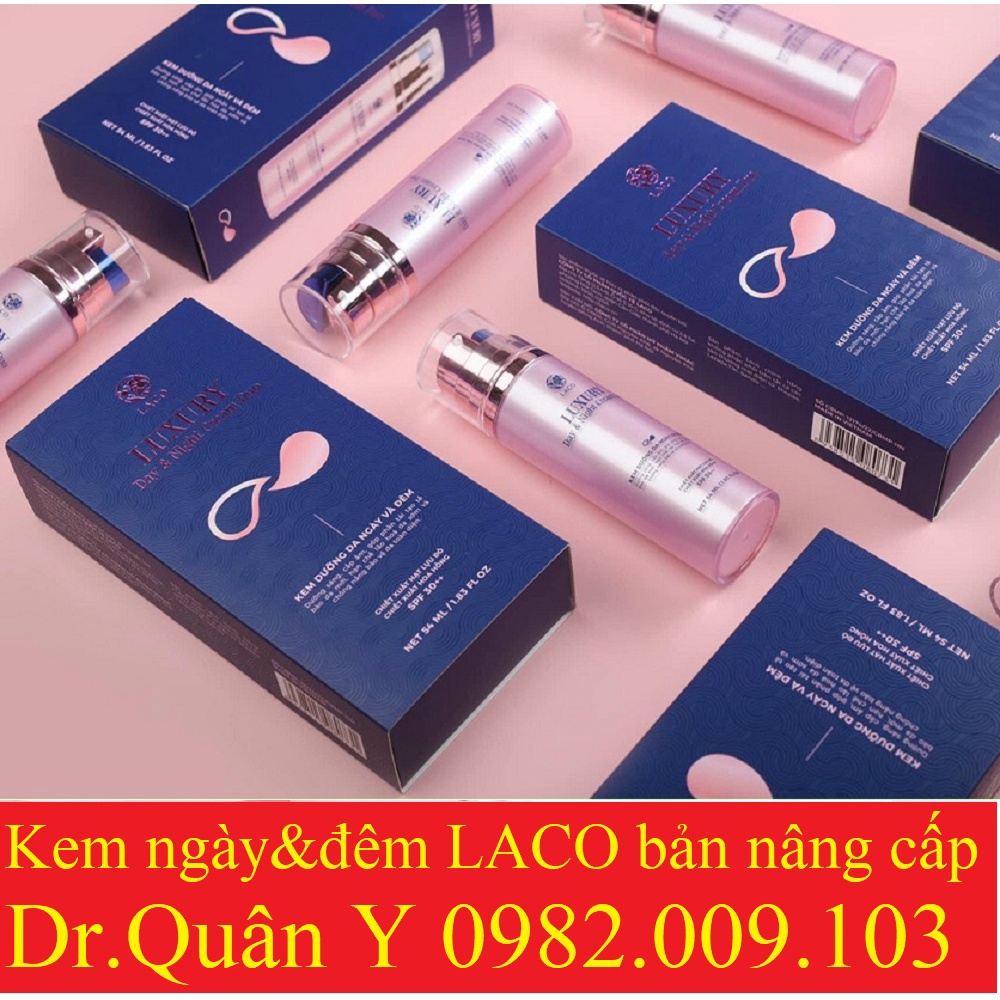 Kem dưỡng da ban ngày đêm laco luxury day & night cream duo, kem dưỡng chính hãng laco mẫu mới