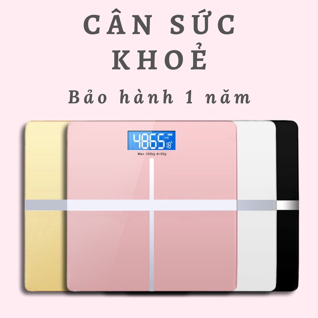 Cân điện tử sức khỏe - Cân điện tử gia đình mini tiện lợi, bền đẹp, độ chính xác cao- Bảo hành 12 tháng lỗi 1 đổi 1