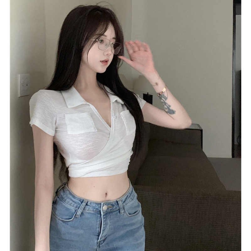 Áo Thun Có Cổ Buộc Dây Sau Lưng Thời Trang Dành Cho Nữ