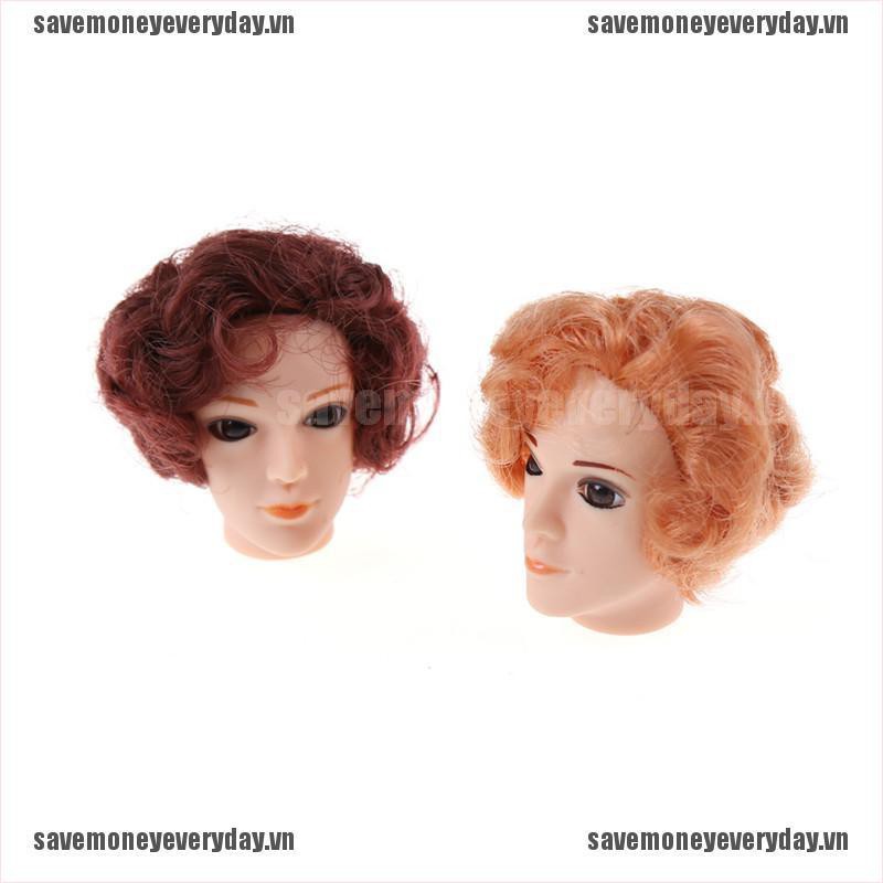 [🍄🍄Save] 3D Eyes Doll Head With Hair For Barbie Boyfriend Ken Male Heads Toy Accessories [VN]