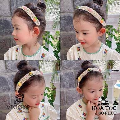 Bờm Dán Tóc, Băng Đô Cài Mái Hàn Quốc Siêu Xinh Cho Bé Gái