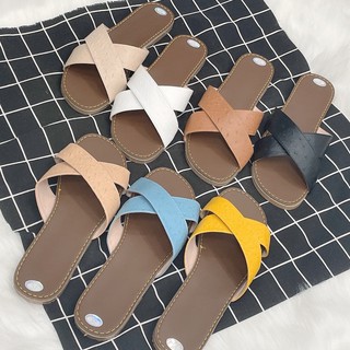 [KTTN] DÉP NỮ QUAI CHÉO DA ĐÀ ĐIỂU