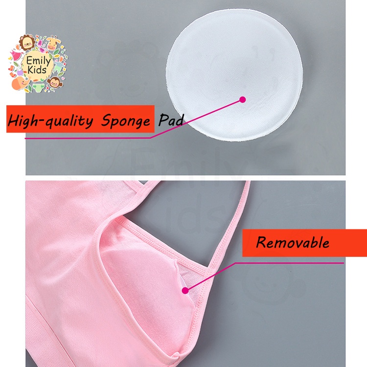 Áo Bra Cotton MàU SắC Đơn GiảN Cho Bé GáI (8-16 TuổI)