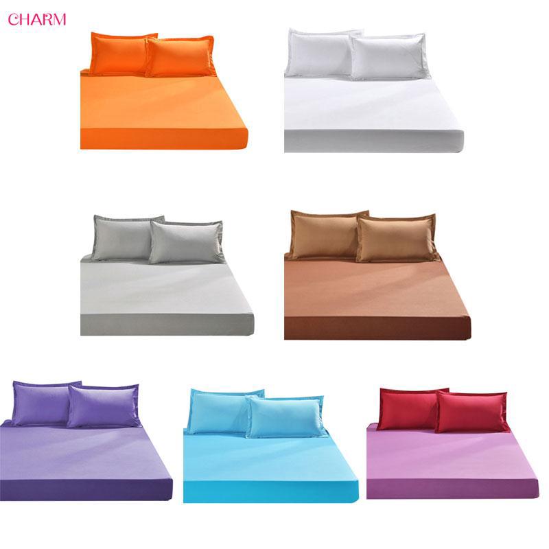 Bọc nệm ngủ đơn giản màu trơn
