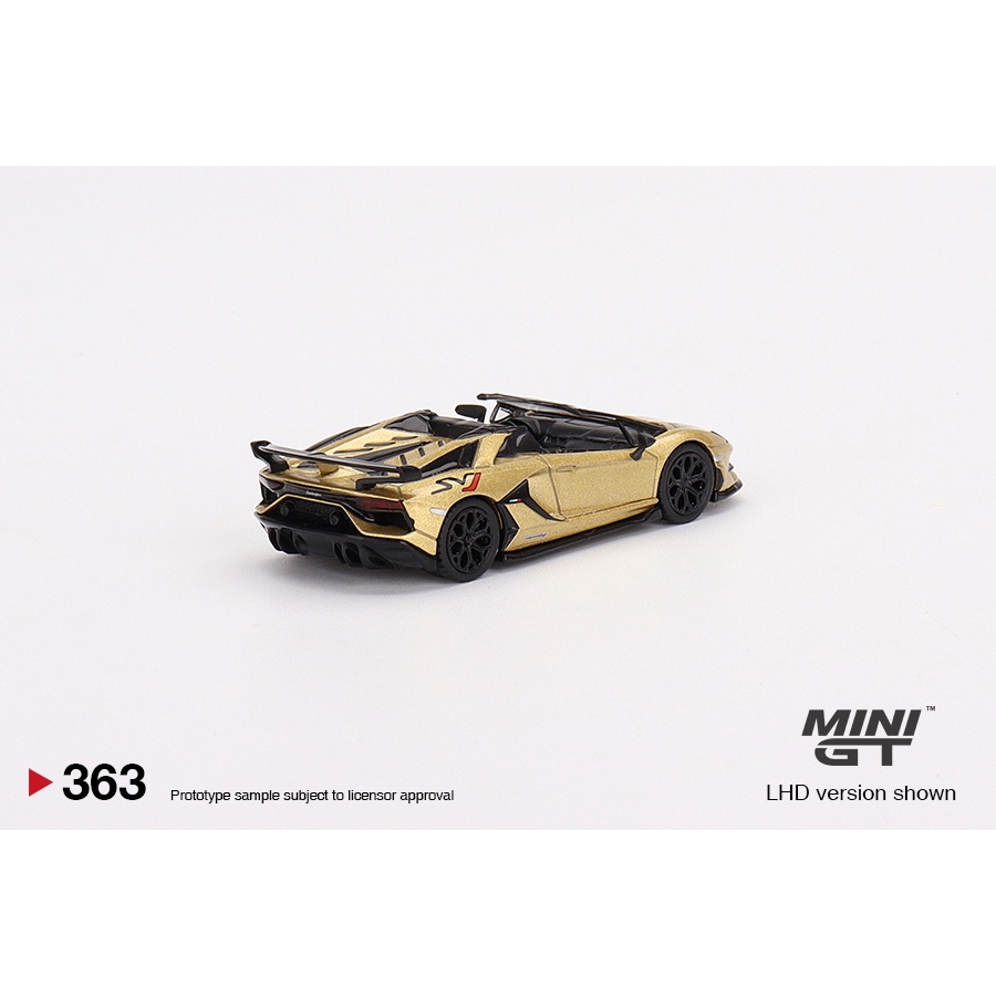 Xe mô hình MINI GT  Lamborghini Aventador SVJ Roadster Oro Elios