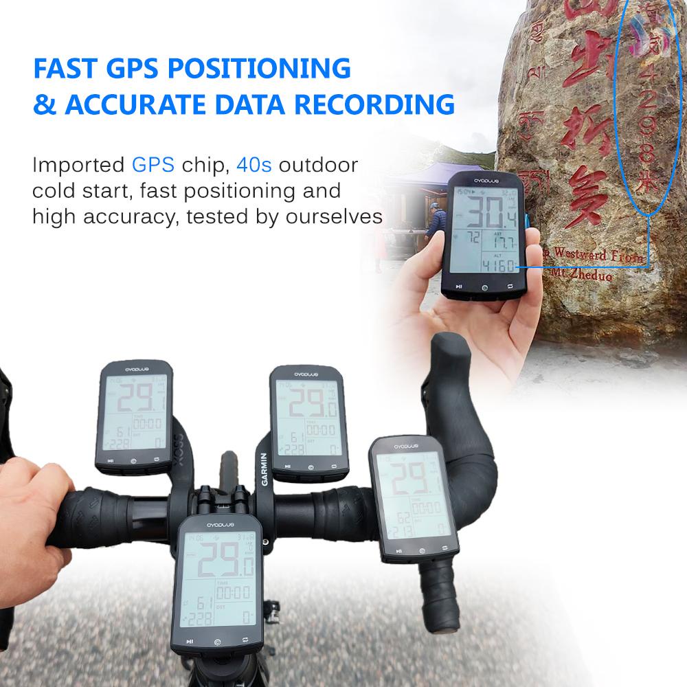 Đồng Hồ Tốc Độ Không Dây Thông Minh GPS BT 4.0 Có Đèn Nền IPX6 Dành Cho Xe Đạp