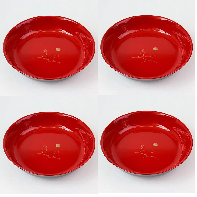 Daiso Chén Kiểu Nhật Rabbit Shigeru Bowl Red