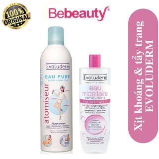 Bộ sản phẩm Xịt khoáng & tẩy trang EVOLUDERM