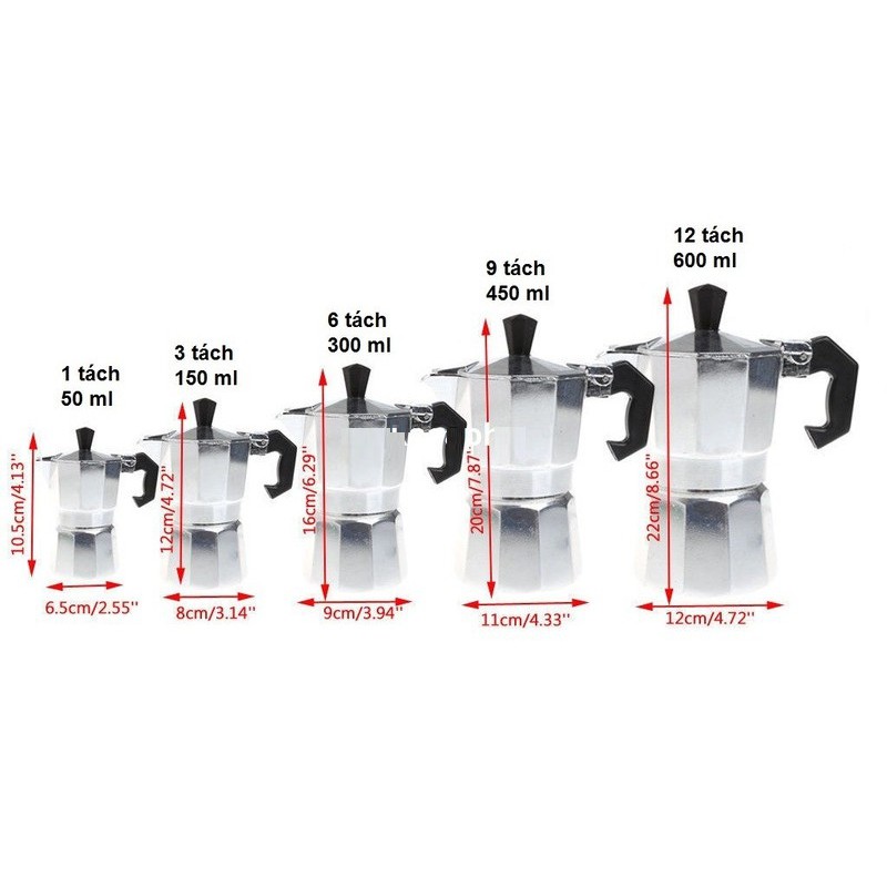 ĐÁY ẤM CAFE MOKA 150ml - ĐÁY BÌNH MOKAPOT 3 CUP NHÔM