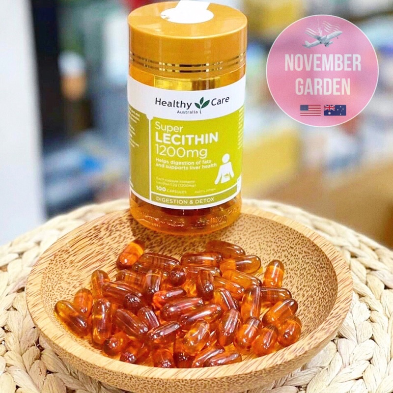 Mầm đậu nành Super Lecithin 1200mg Healthy Care 100 viên của Úc