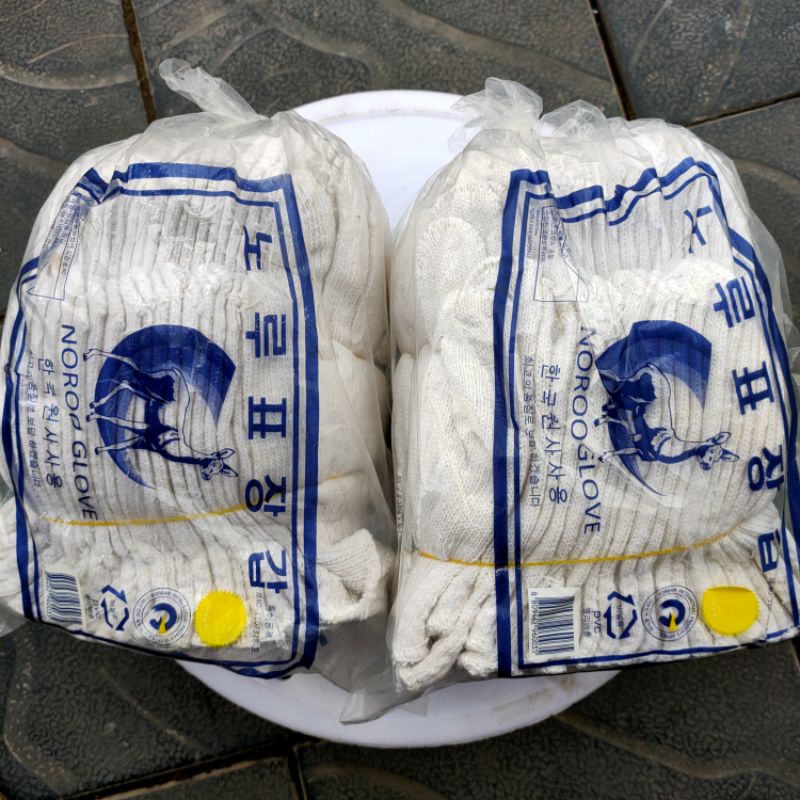Găng tay sợi trắng 50g/đôi, bao tay sợi dày, bảo hộ lao động,chống trượt, ôm sát tay -Bách Hóa Việt Hường