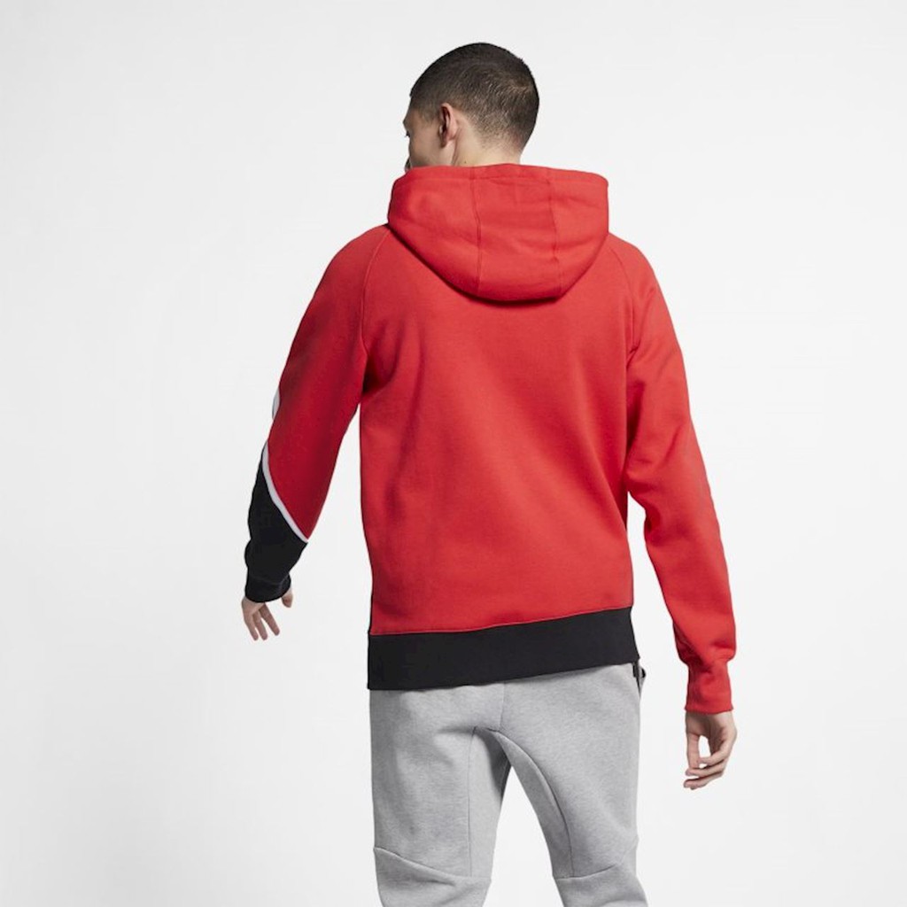 [HÀNG_CHÍNH_HÃNG] ÁO KHOÁC NỈ NIKE HBR LARGE SWOOSH FULL ZIP - ĐỎ | BigBuy360 - bigbuy360.vn