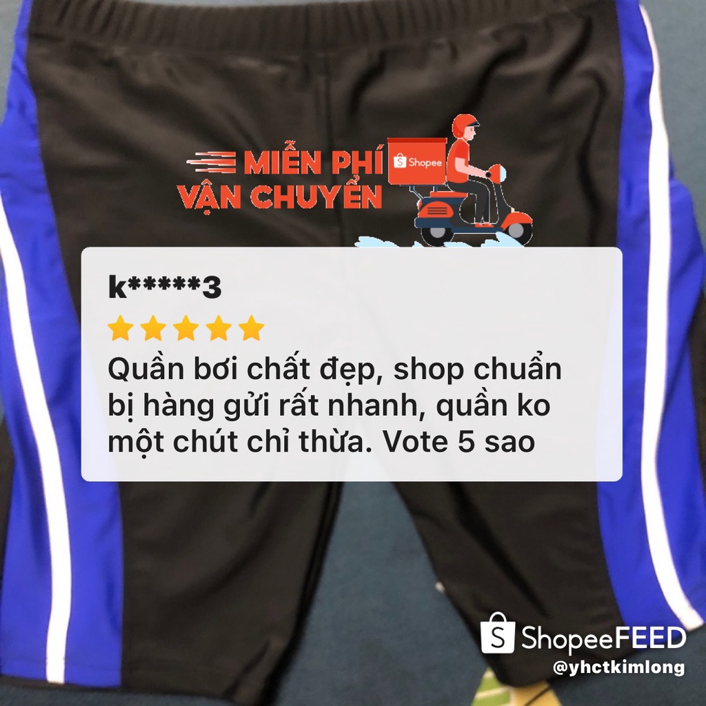 Quần bơi Nam form dài cao cấp vải dày đẹp đi bơi đi biển
