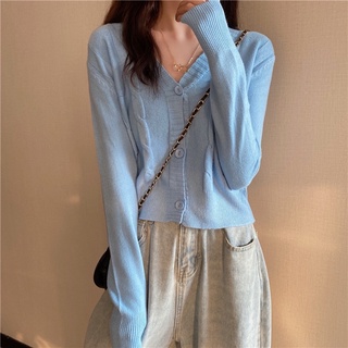 Áo len cardigan văn thừng cài 3 cúc
