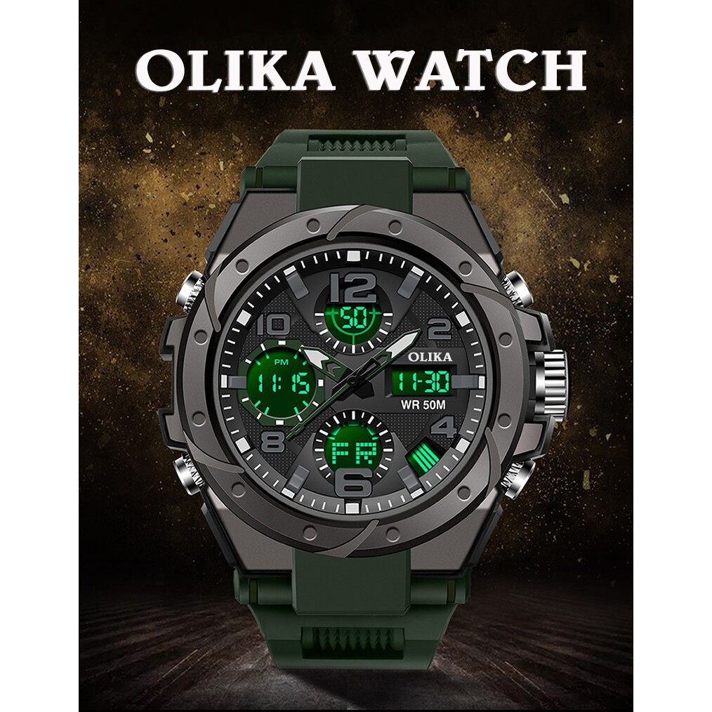 Đồng hồ Nam OLIKA 8891 Chuẩn Bền Quân Đội, 2 Máy Chạy Song Song, Chống Nước Rất Tốt | BigBuy360 - bigbuy360.vn