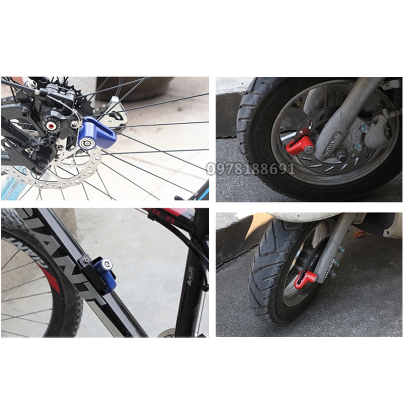 Khóa Phanh Đĩa Xe Máy Nhiều Màu Chống Trộm - Bộ Khóa Chống Trộm Bằng Thép Cao Cấp M98
