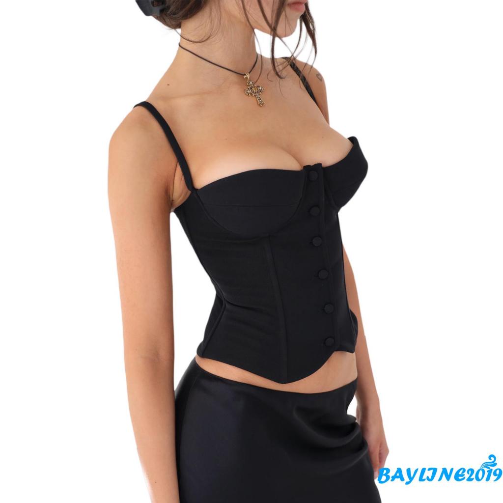 Áo Tank Top Hai Dây Hở Lưng In Họa Tiết Hoa Hoạt Hình Gợi Cảm Cho Nữ