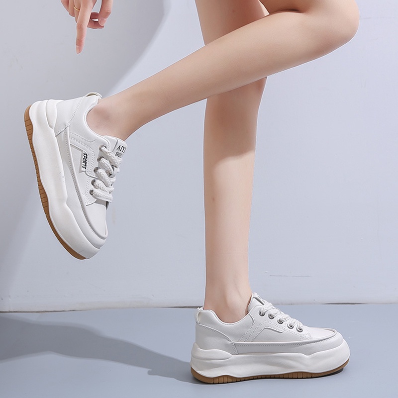Ielgy Giày Sneaker Thoáng Khí Nâng Chiều Cao Đường Phố Cho Nữ