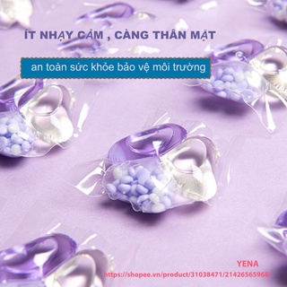 Viên giặt  quần áo 3 in 1 ba ngăn hương thơm lâu loại khuẩn và mạt, viên giặt  1 viên nặng 10g và 16g