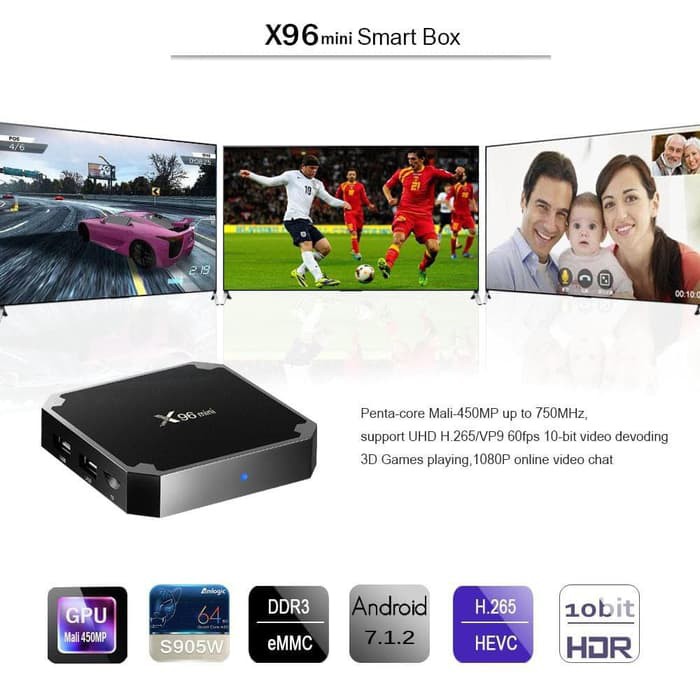 Đầu Tv Box X96 Mini Lõi Tứ 2gb 16gb Android 7.1 Wifi Hdmi Và Phụ Kiện