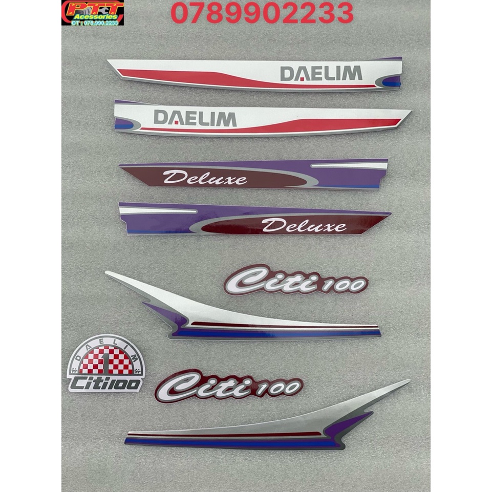 BỘ TEM XE CITI DAELIM 100