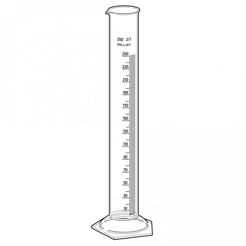 Ống đong thủy tinh đo thể tích-đo tỷ trọng 500-1000 ml tiêu chuẩn Đức TGI | Measuring cylinders with hexagonal base