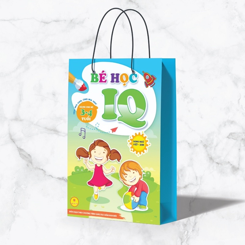 Sách- Bộ 8 Cuốn Tô Màu Bé Học IQ