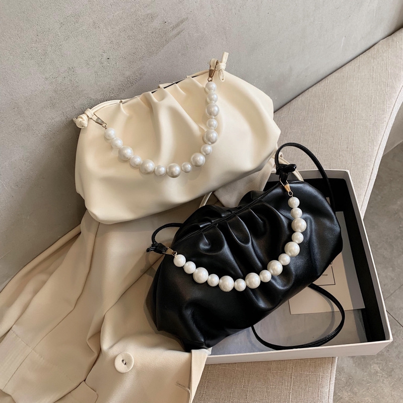 Túi Đeo Chéo JASMIN NOIR Đính Ngọc Trai Giả Thời Trang Nữ Sang Trọng