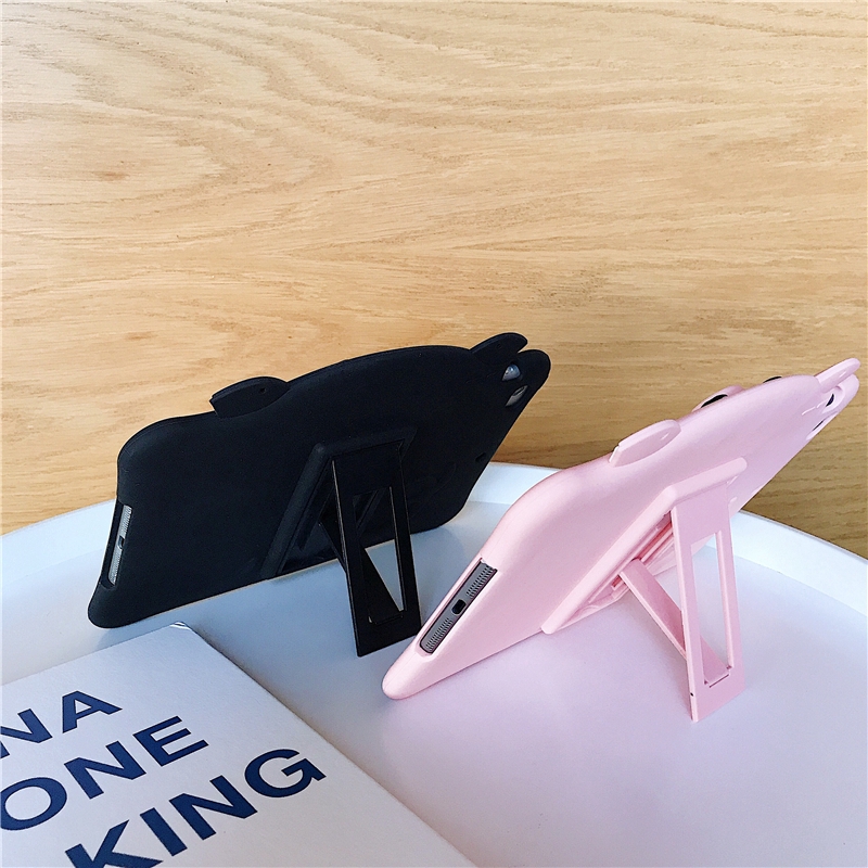 Ốp bảo vệ máy tính bảng silicon hình heo có dây đeo tiện dụng cho IPAD Air 3/MINI 4/MINI Pro 9.7 | BigBuy360 - bigbuy360.vn