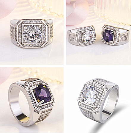 Nhẫn Đeo Tay Kim Loại Bạc 925 Thời Trang Hàn Quốc Cho Nam