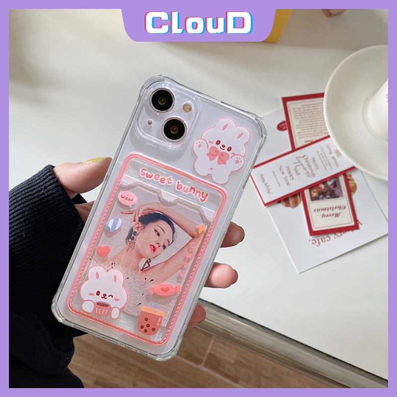 Ốp điện thoại TPU mềm trong suốt có ngăn đựng thẻ thích hợp cho Iphone XR X XS Max 7 8 Plus 11 13 12 Pro Max 6