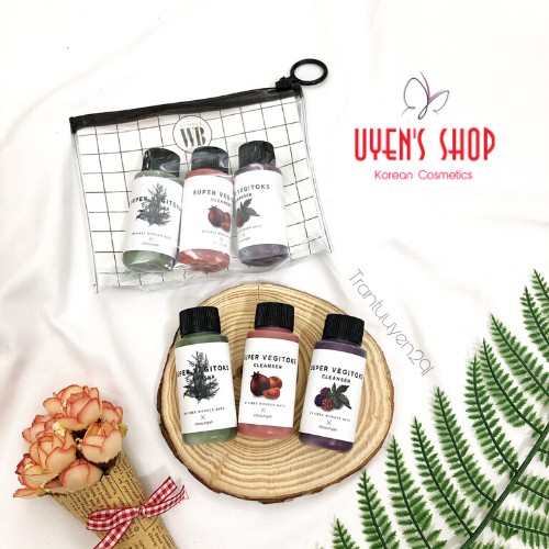 (Có tách lẻ) Set Sữa Rửa Mặt Rau Củ Wonder Bath Super Vegitoks 30ml (3 items) | BigBuy360 - bigbuy360.vn