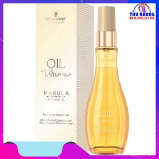 Tinh dầu Schwarzkopf OIL Ultime Marula Finishing Oil 100ml dưỡng tóc sợi mảnh đến trung bình (màu vàng nhạt)