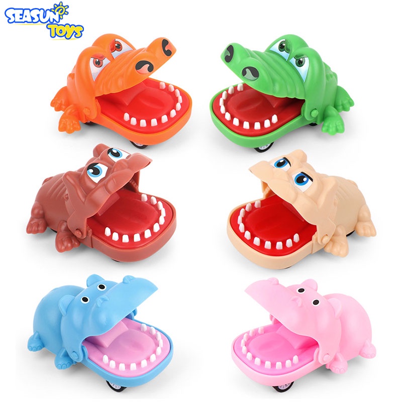 Đồ chơi SEASUN TOYS hình cá sấu / hà mã cắn ngón tay hoạt hình mini cho bé
