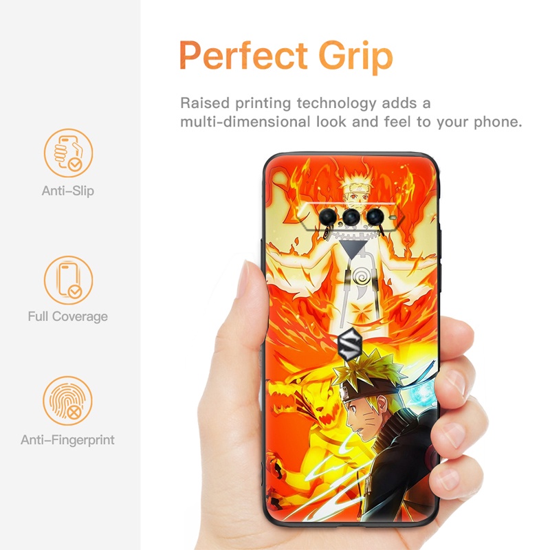 Cặp đôi Naruto Anime Hoạt hình vỏ điện thoại Xiaomi Black Shark 4 4S Vỏ TPU mềm silicon màu đen mờ 57