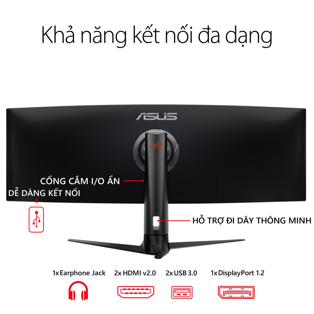 Màn hình cong Asus ROG Strix XG49VQ 49&quot; VA 144Hz Hàng Chính Hãng