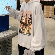 Áo hoodie có mũ trùm phong cách Âu Mỹ retro đường phố Hip Hop mùa xuân và thu cho nam