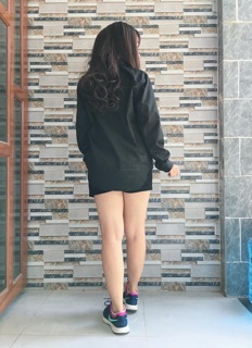 Áo oversize trắng 2 cổ (mới)