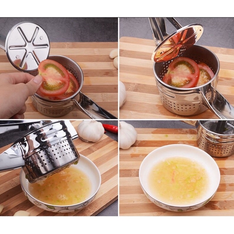 Dụng Cụ Ép Cam Chanh Inox Cầm Tay Đa Năng Dụng Cụ Ép Hoa Quả, Rau Củ Mẫu Mới Thao Tác Đơn Giản Kích Thước 27x9,2 CM