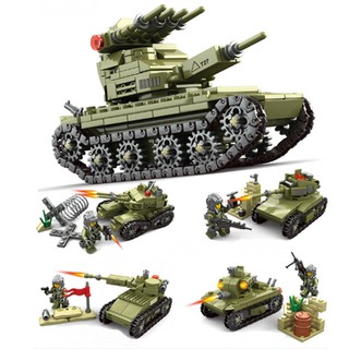 Bộ lắp ráp lego biệt đội xe tăng kết hợp 4 in 1