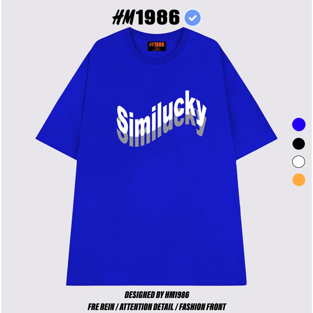Áo thun tay lỡ form rộng unisex simlucky HM1986 , Áo thun phông rộng , áo phông form rộng 3167