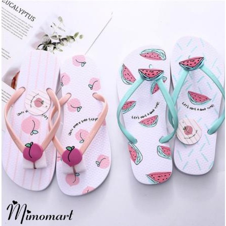 [FRESHIP ĐƠN 50K] Dép tông hoa quả đi biển dép xỏ ngón mùa hè