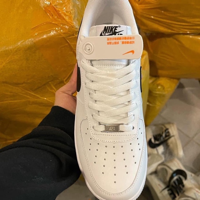 Giày thể thao AF1 Trắng Vệt Đen Black Swoosh cổ thấp nam nữ hot nhất năm 2022 Full box bill dễ phối đồ
