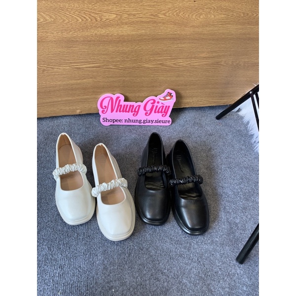 Giày búp bê nữ quai ngang nhún,lolita nữ Vitage phong cách Hàn Quốc
