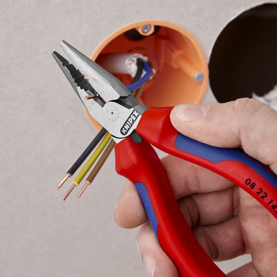 Kìm Knipex Đa Năng Mũi Thon Lưỡi Cắt 61 HRC - 08 22 145 / 08 25 145 _G7tools_