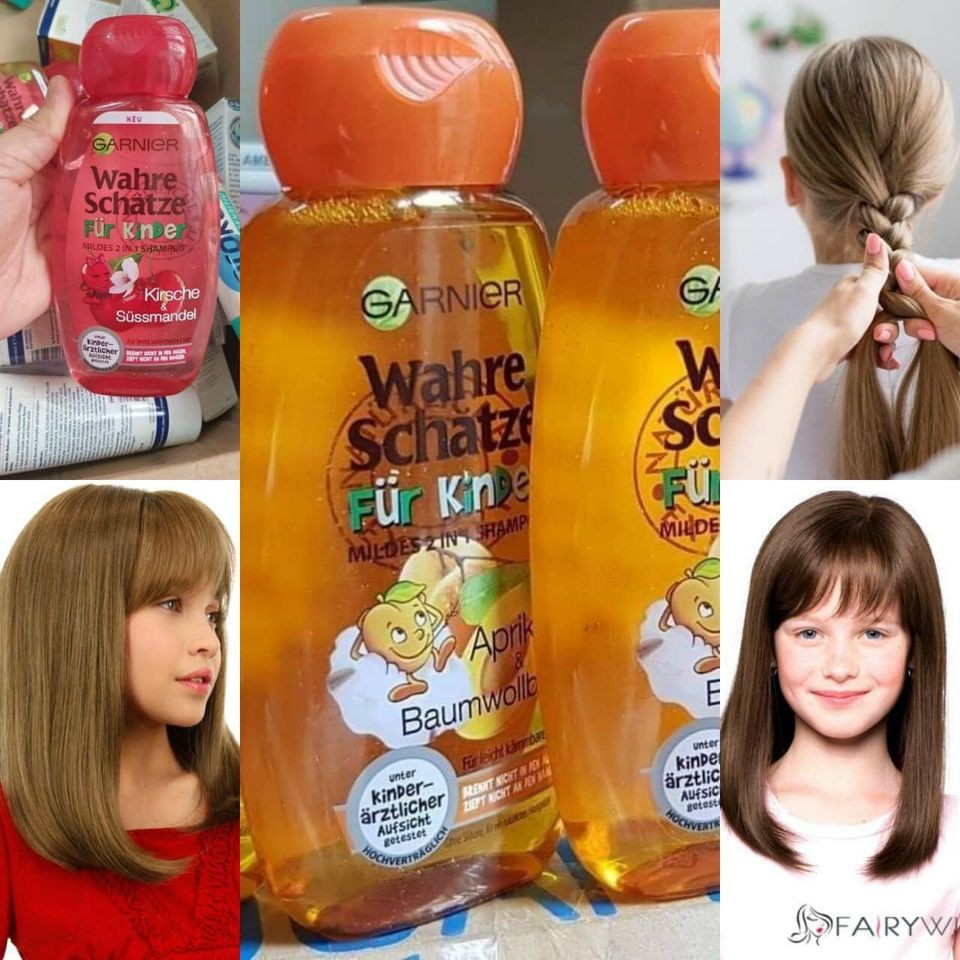 Dầu gội GARNIER Wahre Schätze 2in1 dành cho trẻ em nội địa Đức