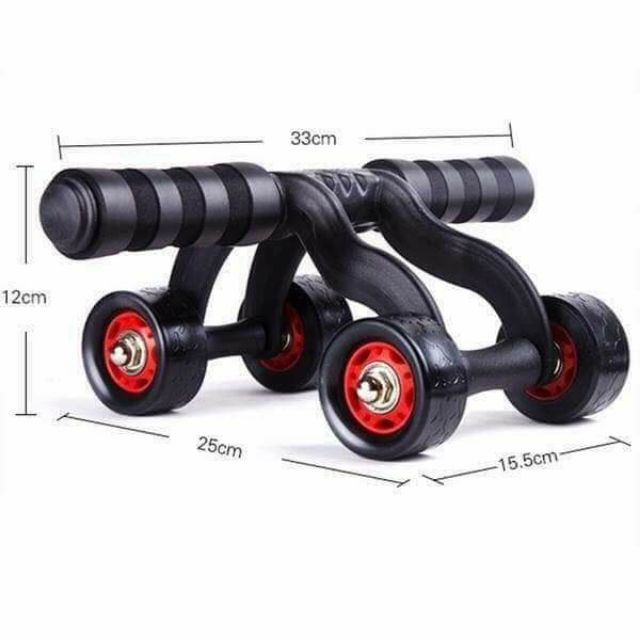 [Tặng Thảm Lót] Con Lăn Tập Bụng 4 Bánh