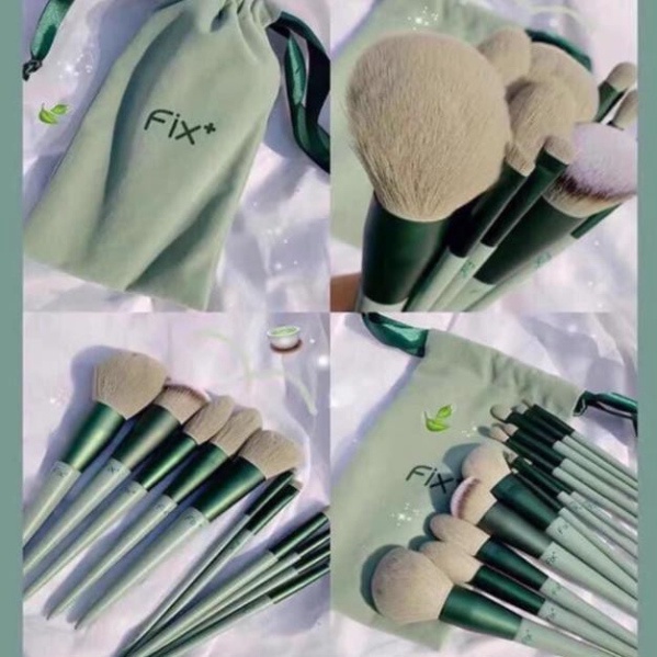 Bộ cọ trang điểm Fix 13 món Full Túi Hộp siêu hót hit vừa rẻ vừa đẹp GALA HOME