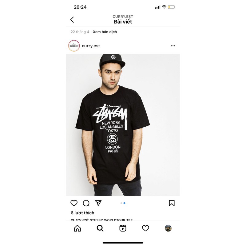 áo Stussy World Tour AUTHENTIC