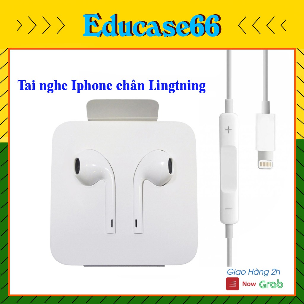 Tai nghe IPHONE chân 3.5mm - Có Mic chính hãng - Tương thích Iphone 6,6s,6 plus, 6s plus, Educase66